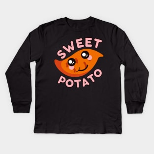 Kawaii Sweet Potato Kids Long Sleeve T-Shirt